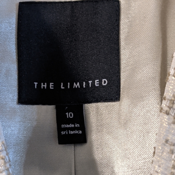 The Limited Champagne Jacquard Blazer - Sz 10 - Picture 7 of 9